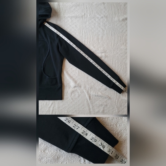 Lululemon Black Athletic Comfy Everyday Casual Zip Up Hooded Sweater - Picture 9 of 11